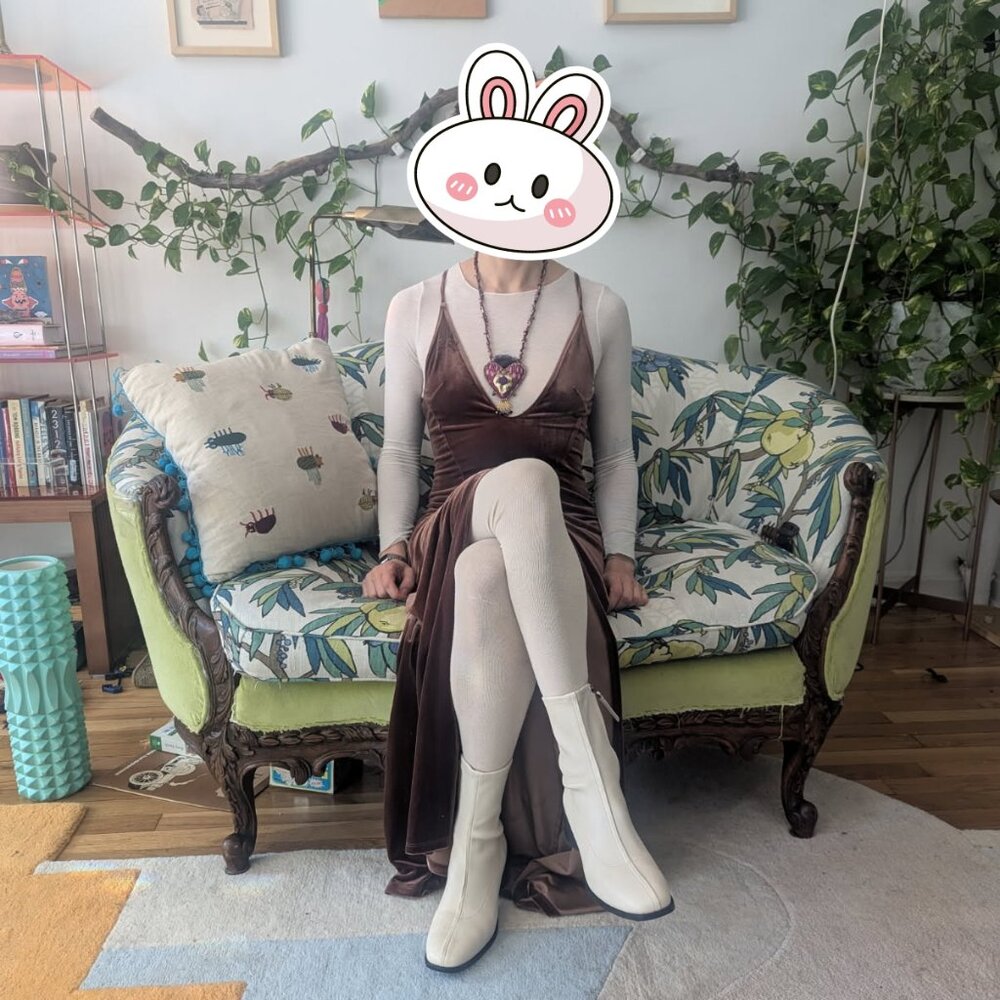 Styling a 90s 00s Velvet Gown as Day Wear